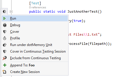Profile tests in Visual Studio Profile tests in Visual Studio