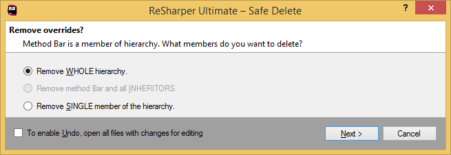 ReSharper. Safe Delete refactoring ReSharper. Safe Delete refactoring