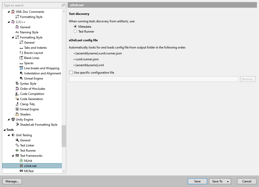 ReSharper options: Tools | Unit Testing | Test Frameworks | xUnit.net