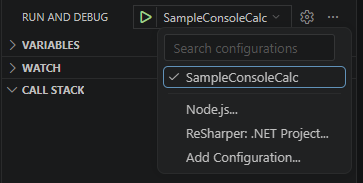ReSharper: Launch configuration selector ReSharper: Launch configuration selector