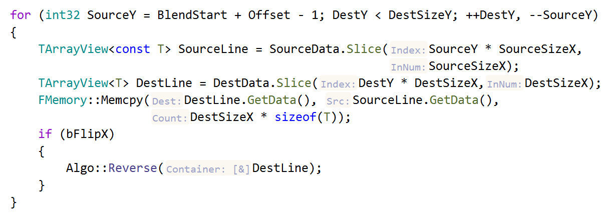 ReSharper C++: parameter name hints in dependent code ReSharper C++: parameter name hints in dependent code