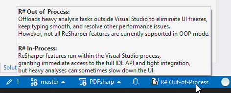 ReSharper Out-of-Process indicator