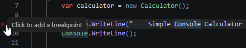 ReSharper: Setting a line breakpoint ReSharper: Setting a line breakpoint
