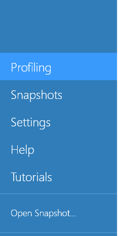 Profiling tab Profiling tab