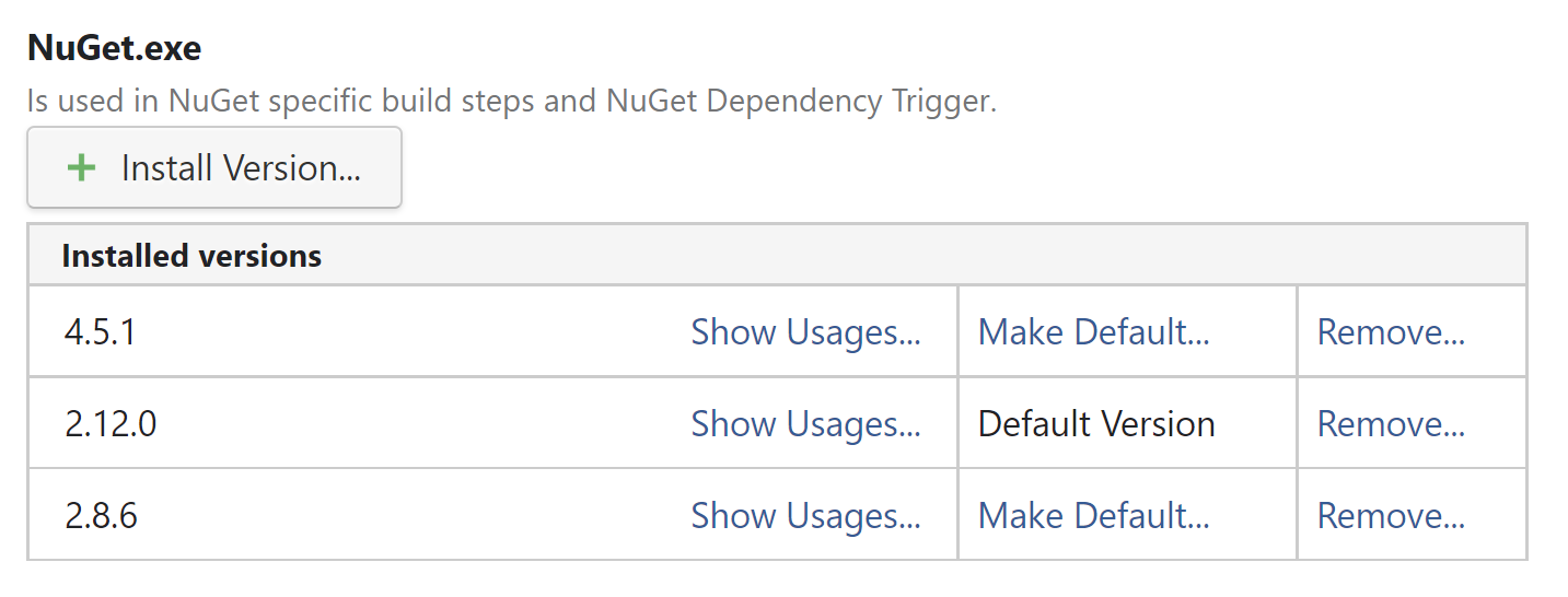 TeamCity。 XUnit NuGet サーバー TeamCity。 XUnit NuGet サーバー