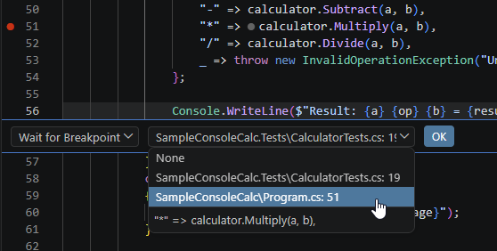 ReSharper: Setting a triggered breakpoint ReSharper: Setting a triggered breakpoint