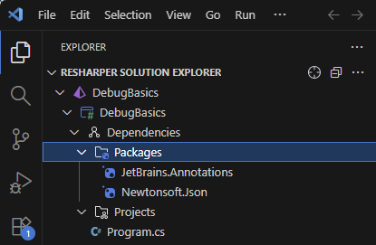 ReSharper: view installed NuGet packages