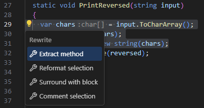 ReSharper: Extract Method refactoring ReSharper: Extract Method refactoring