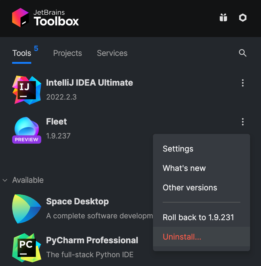 uninstall-jetbrains-fleet-documentation