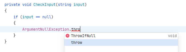 Applying postfix template for null-check Applying postfix template for null-check