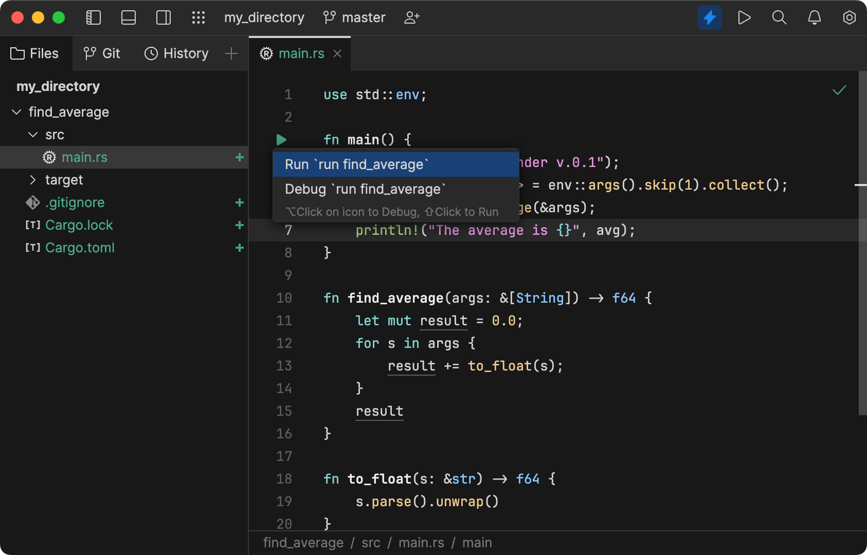 Run Rust code | JetBrains Fleet Documentation