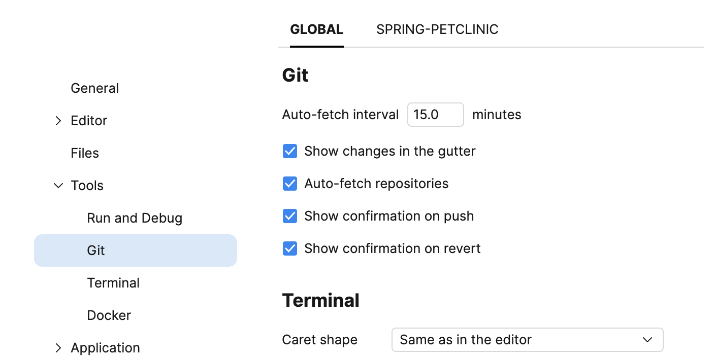 Git Global settings