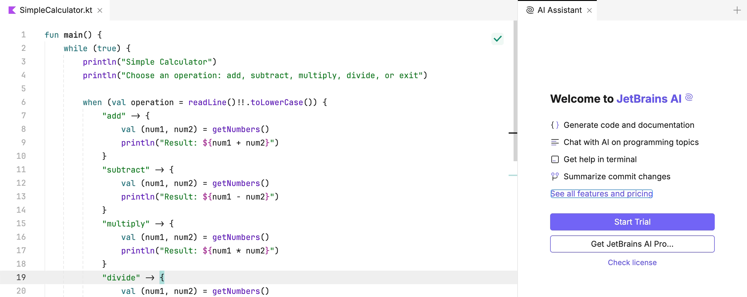 AI Assistant | JetBrains Fleet Documentation