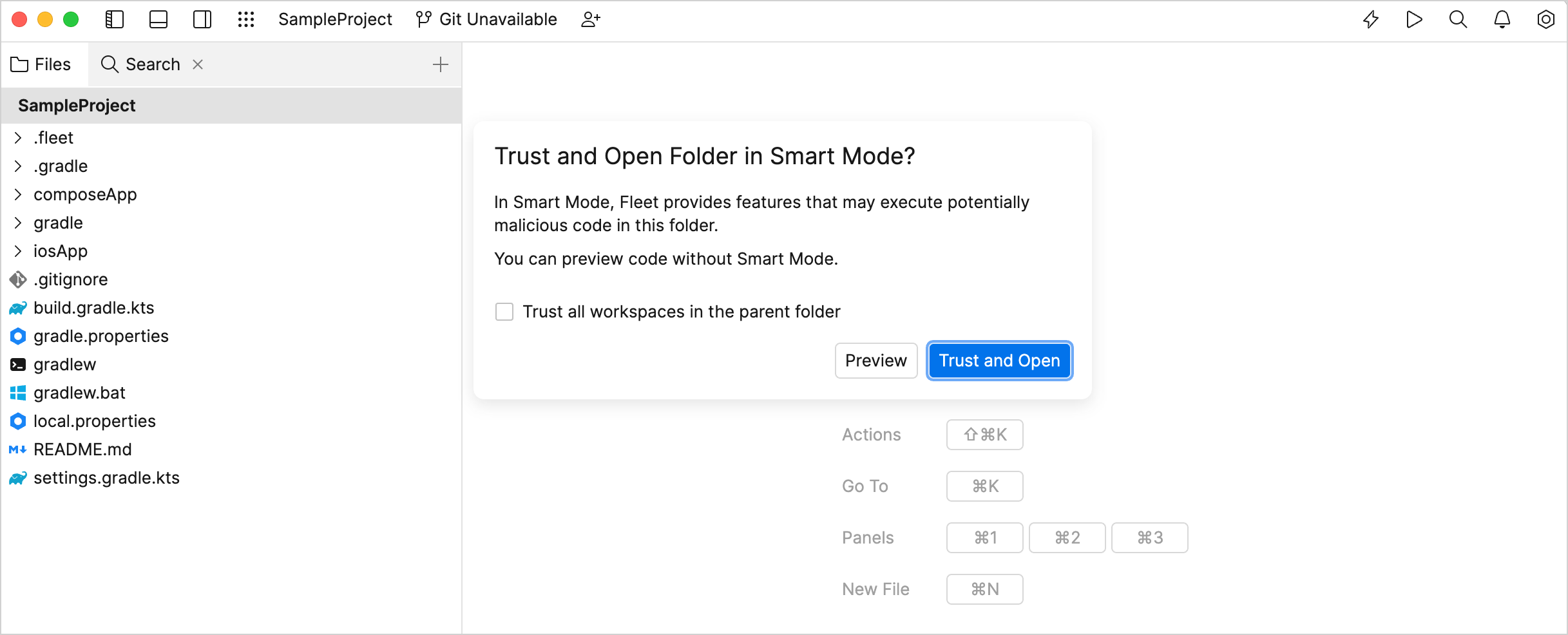 Smart mode in JetBrains Fleet