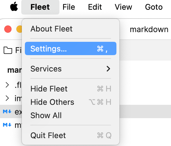 workspace settings