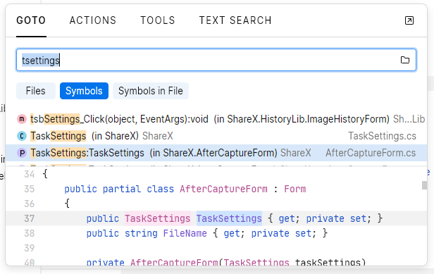 JetBrains Fleet: Find symbols in your solution