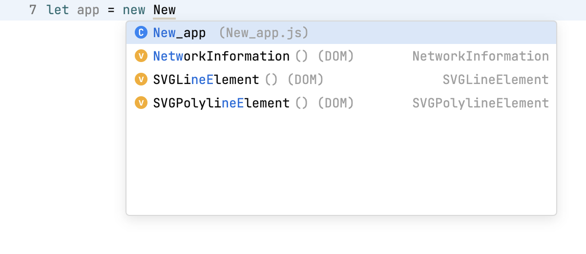 Code completion popup Code completion popup
