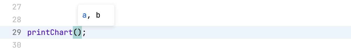 A popup with parameter information A popup with parameter information