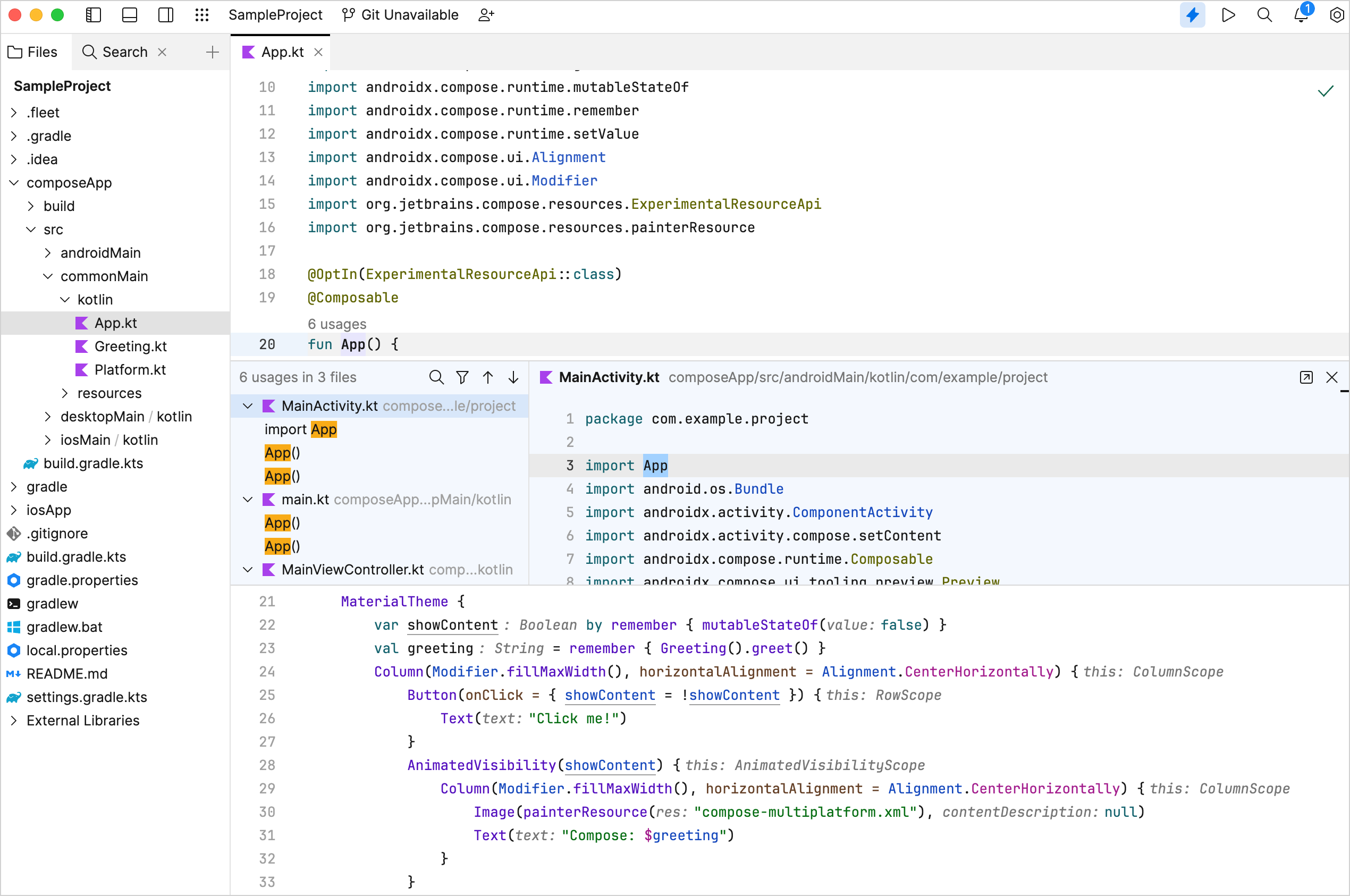 Using cross-language navigation in JetBrains Fleet