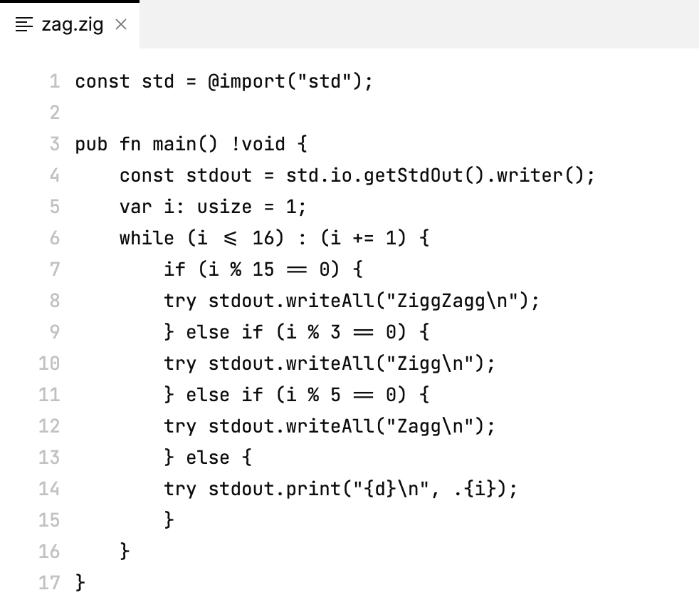 No syntax highlighting for the Zig language No syntax highlighting for the Zig language
