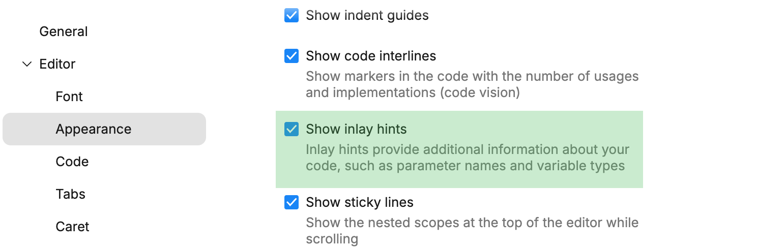 Disable inlay hints