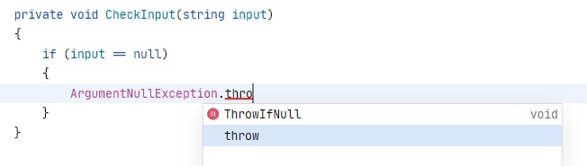 Applying postfix template for null-check