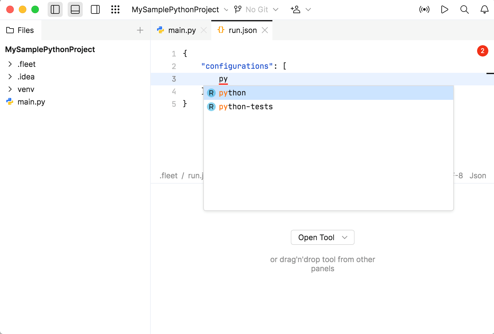 Editing a configuration template