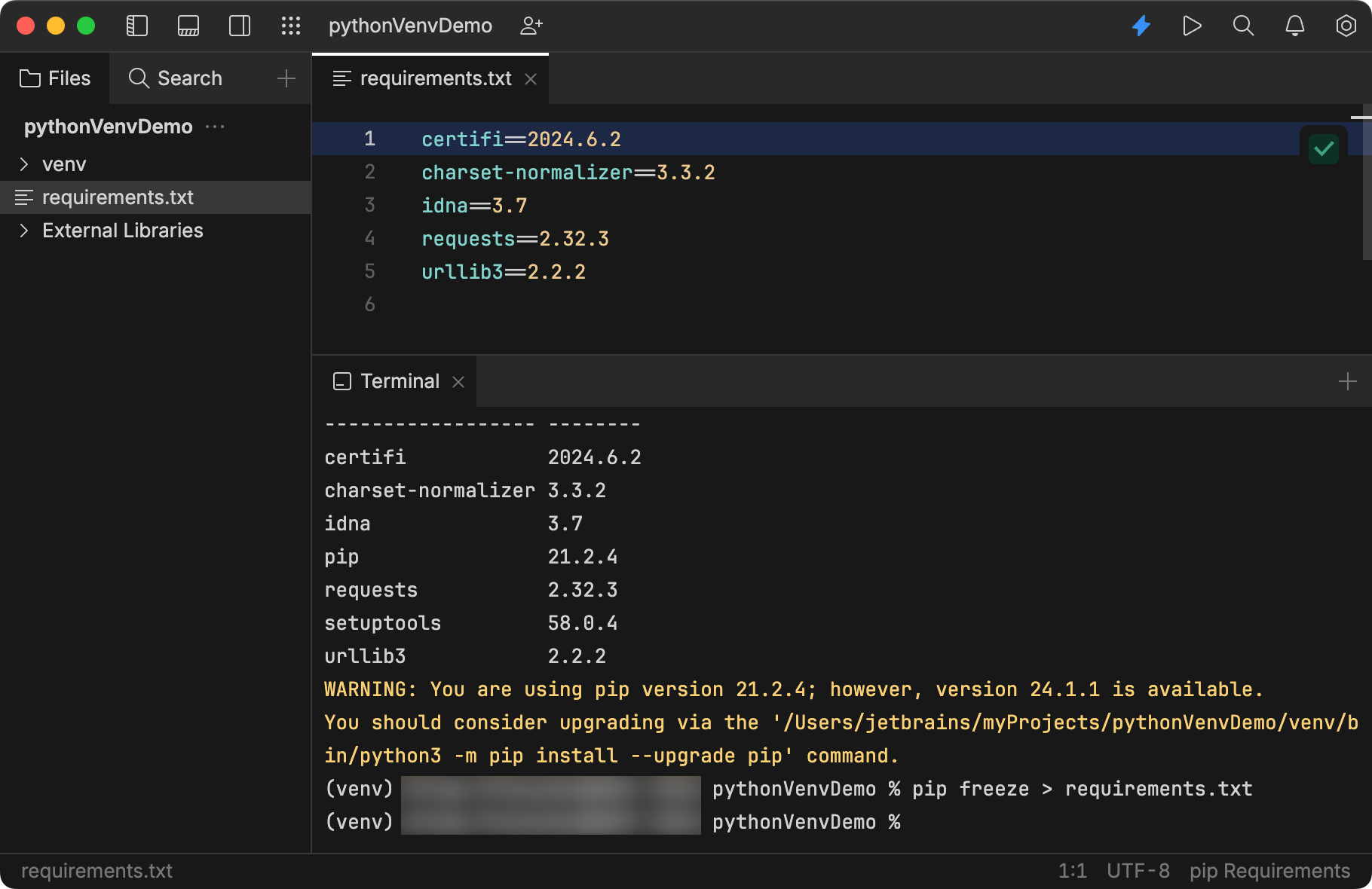 Running code using a virtual environment | JetBrains Fleet Documentation