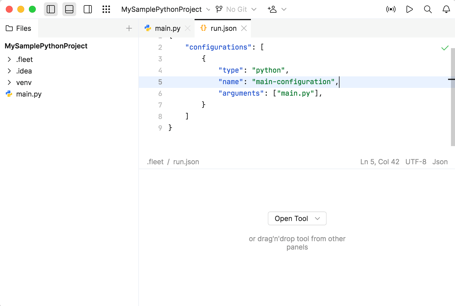 minimal Python configuration