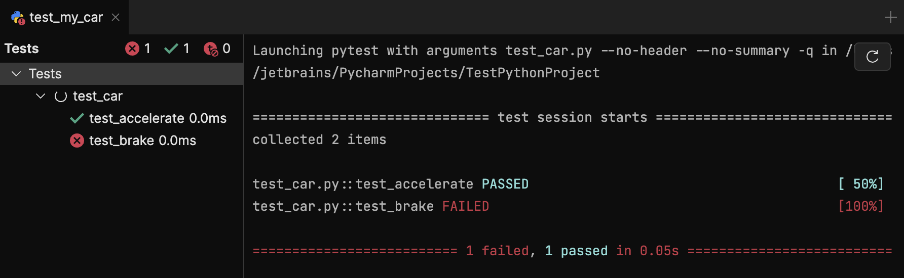 Using pytest jetbrains fleet documentation