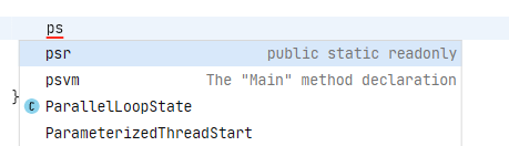 JetBrains Fleet: Code template in completion list JetBrains Fleet: Code template in completion list