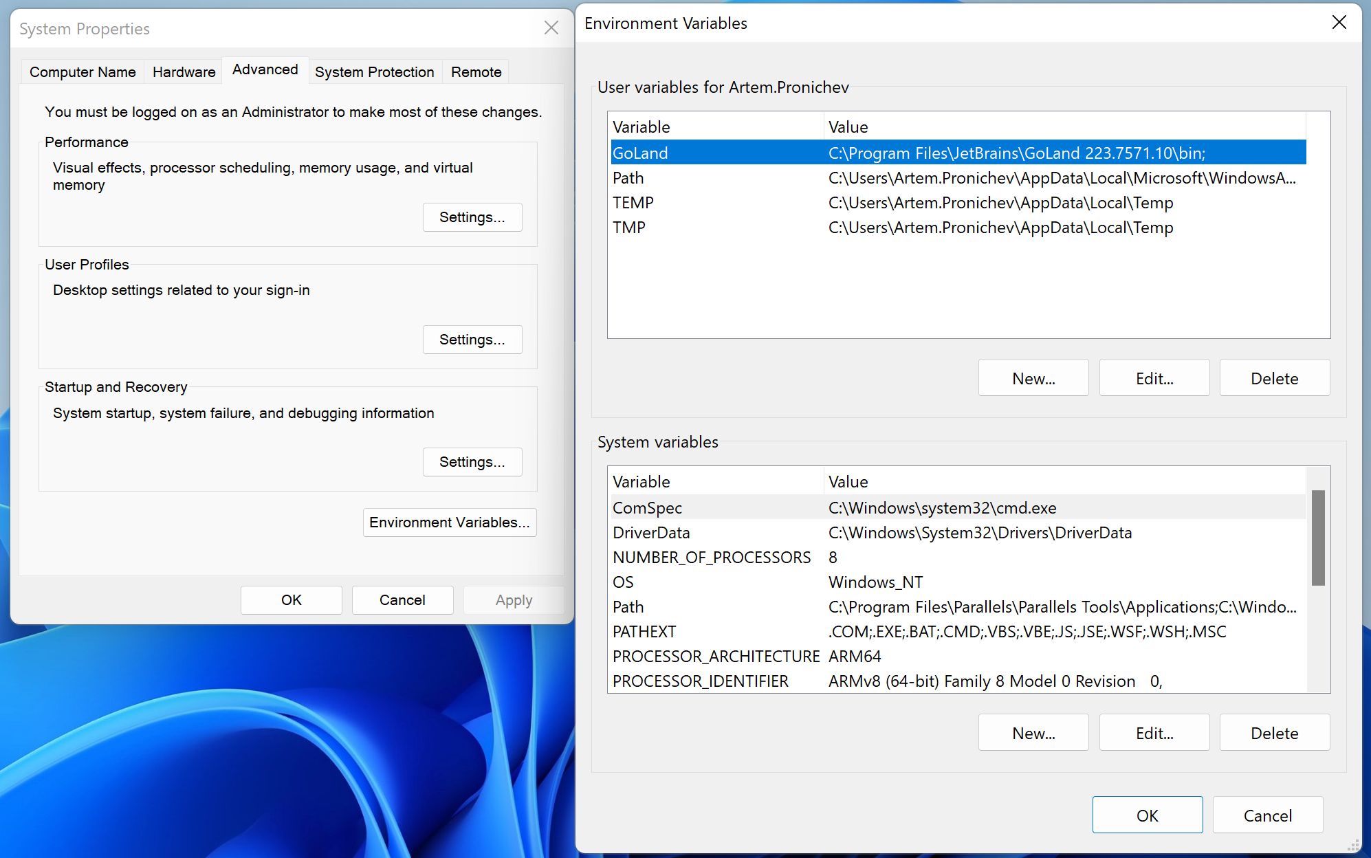 System Properties System Properties