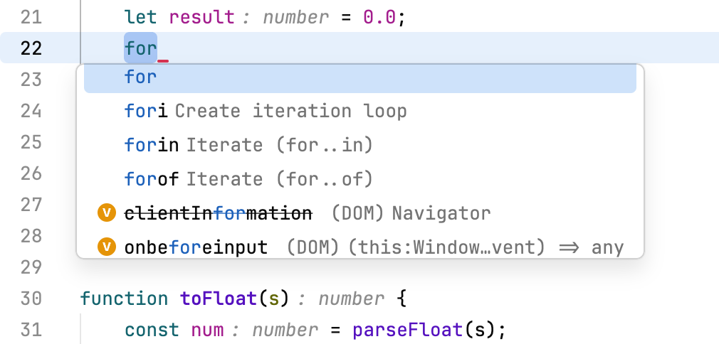 Live templates expanding into code constructs in the editor Live templates expanding into code constructs in the editor