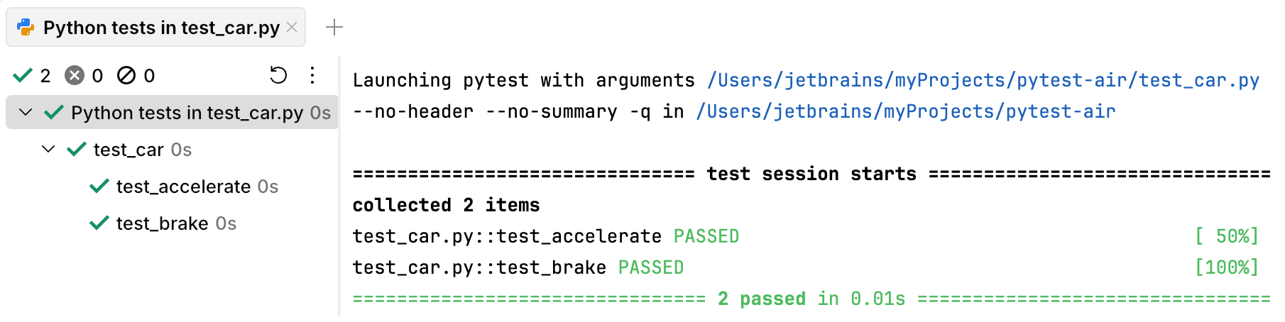 All pytest tests passed All pytest tests passed