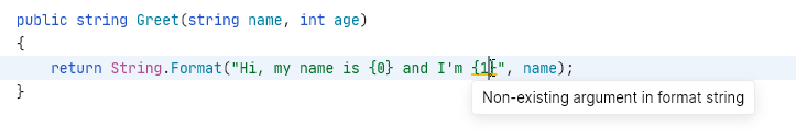 Warning for missing arguments in string formatting methods Warning for missing arguments in string formatting methods