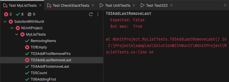 JetBrains Fleet: Unit test execution results JetBrains Fleet: Unit test execution results