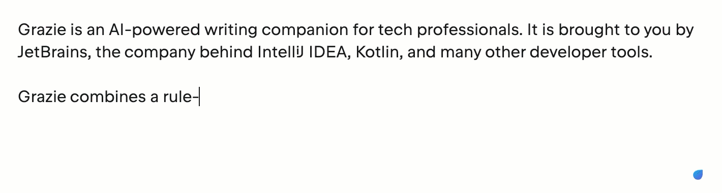 Grazie Chrome completion suggestions