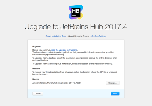 hub zip upgrade select source