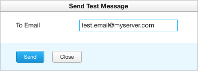 Send test message to email address
