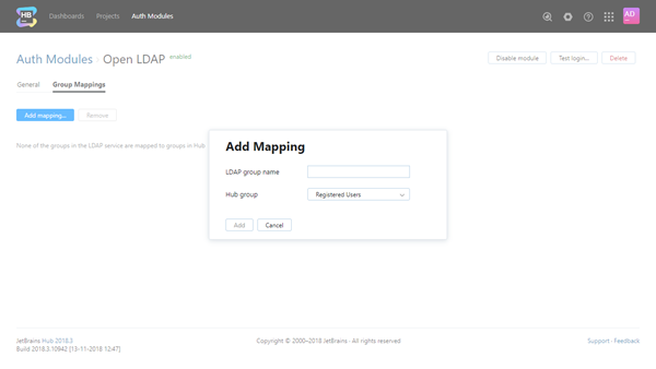 add open LDAP group mapping