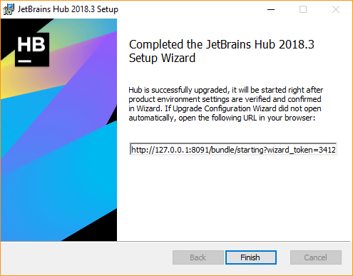 Install setup wizard complete