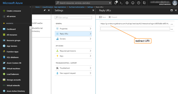 Azure auth reply url