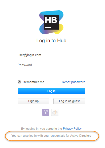 Login directory service