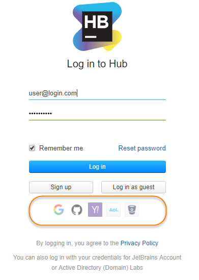 Logging In To Hub Help Hub