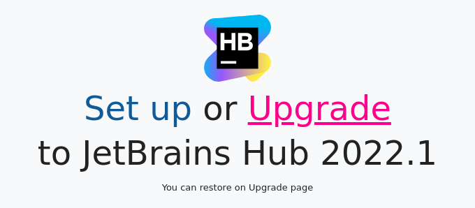 Upgrade Hub: Configuration wizard