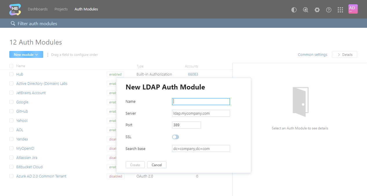 New ldap auth module