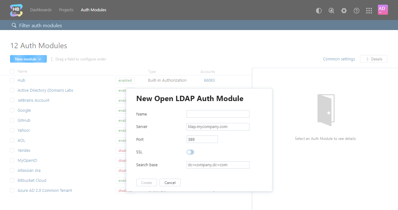 New open ldap auth module
