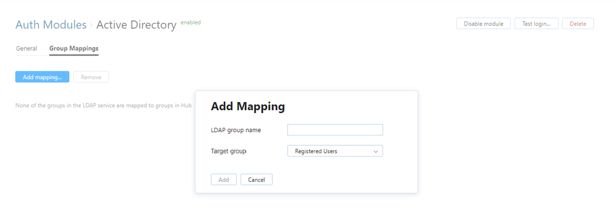 add group mapping active directory