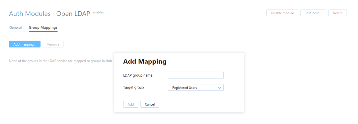 add open LDAP group mapping add open LDAP group mapping