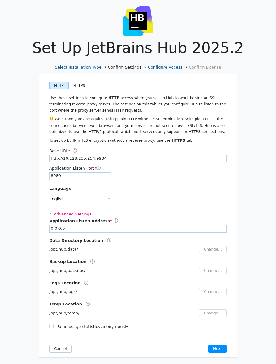 Docker installation: Advanced settings Docker installation: Advanced settings